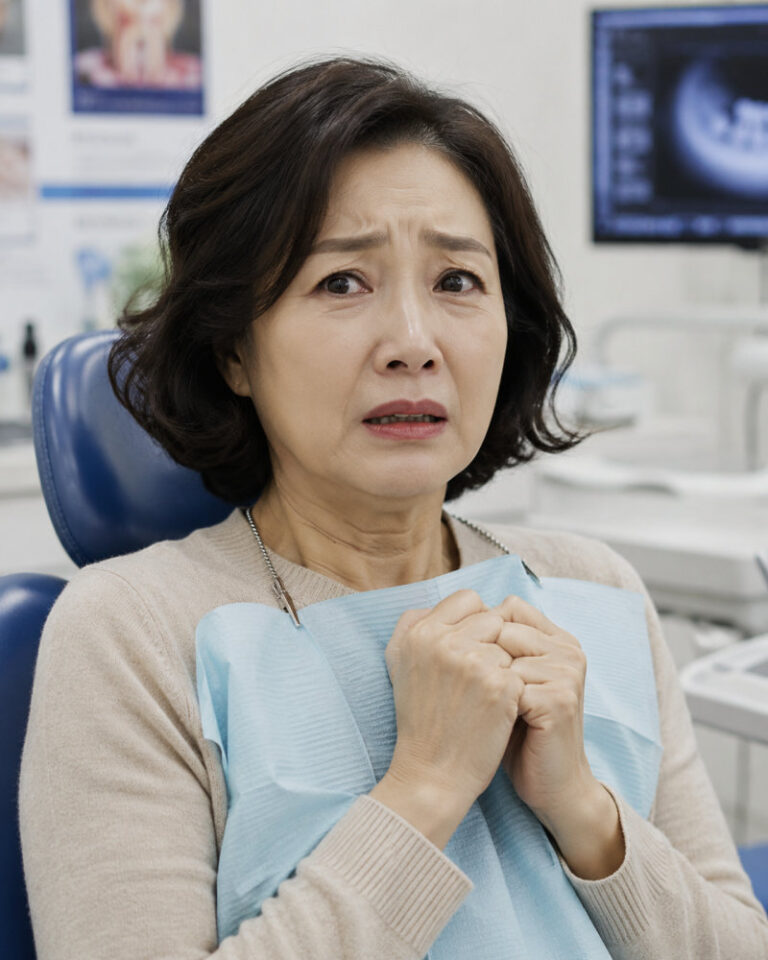 치과 진료를 두려워하는 여성